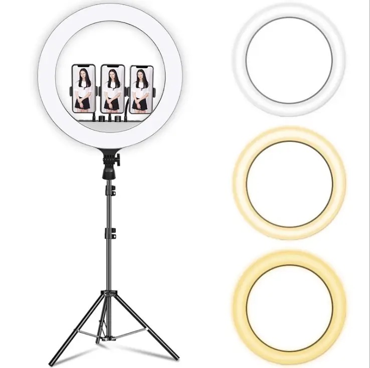 رینگ لایت 18 اینچ مدل RL-18 به همراه سه پایه (اورجینال) ا RL-18 LED Soft Ring Light With Tripod