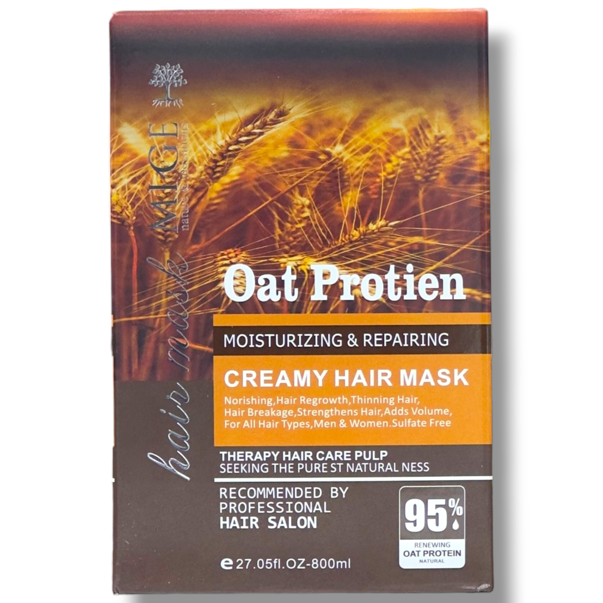 ماسک مو میگ جوانه گندم حجم 800 میلی لیتر (Oat protein Mige hair mask)