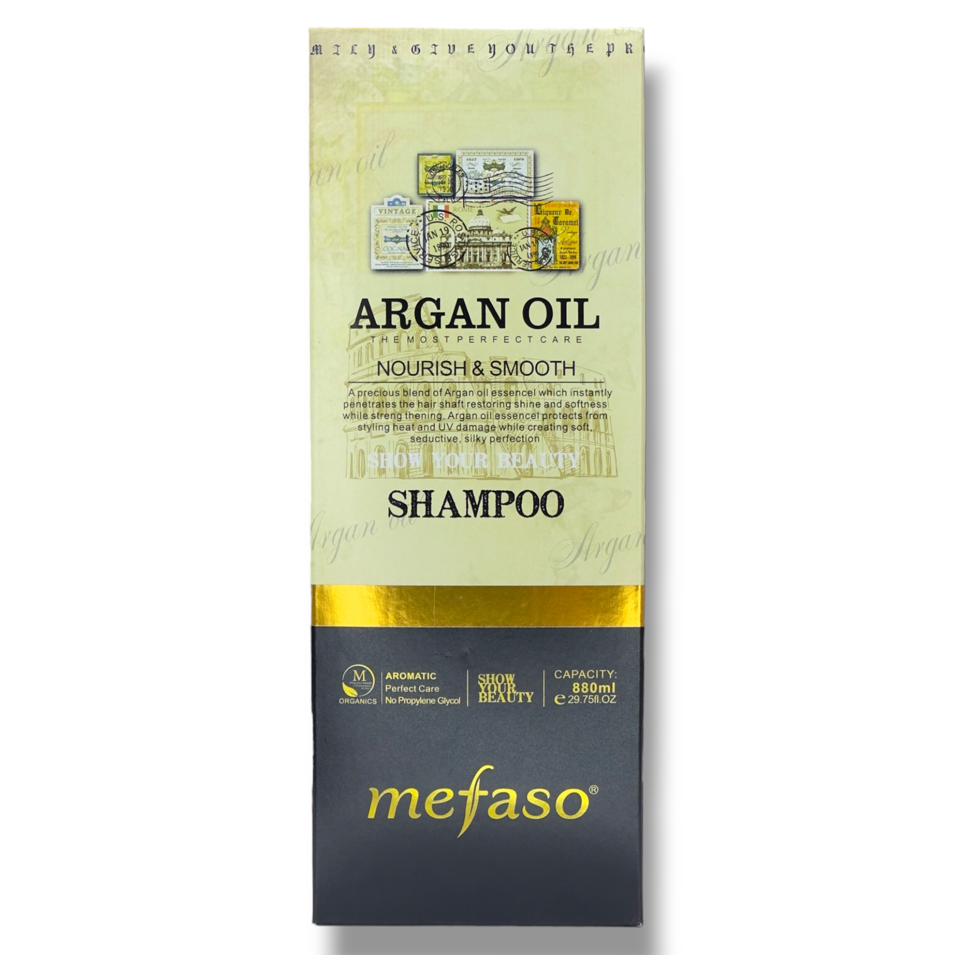 شامپو مو روغن آرگان میفاسو (بعد از کراتین) ا MEFASO ARGAN OIL NOURISH & SMOOTH HAIR SHAMPOO-