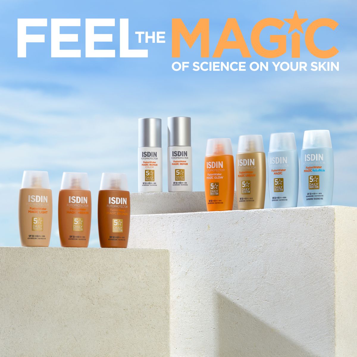 ISDIN Fusion Water Magic Glow SPF50 Lightweight Facial Sunscreen