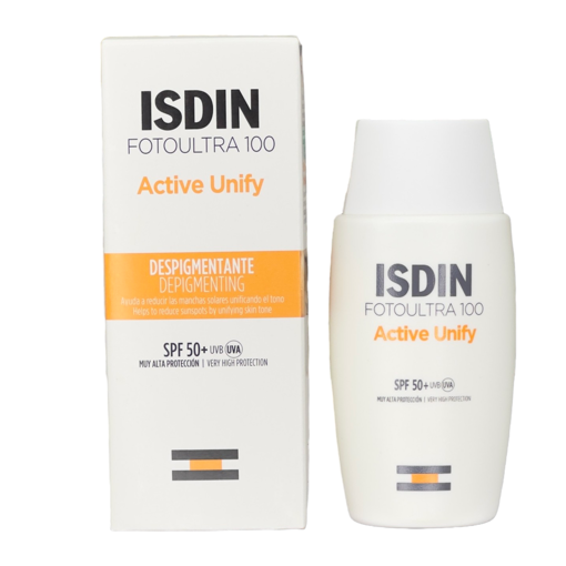 ضد آفتاب ایزدین ضد لک  Isdin مدل اکتیو یونیفای Active Unify ضد لک SPF 50