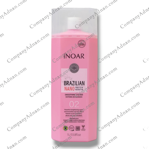 پروتئین مو ترمیم کننده برزیلین نانو اینوآر حجم 1000 میل اورجینال ا Brazilian Nano Repair hair Protein INOAR 1000 ML