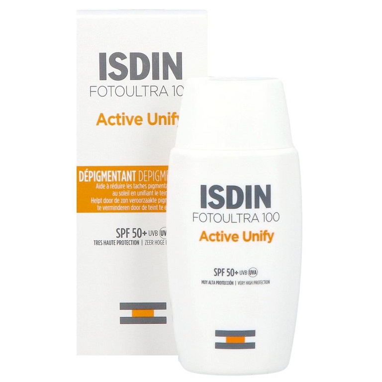 ضد آفتاب ایزدین ضد لک  Isdin مدل اکتیو یونیفای Active Unify ضد لک SPF 50
