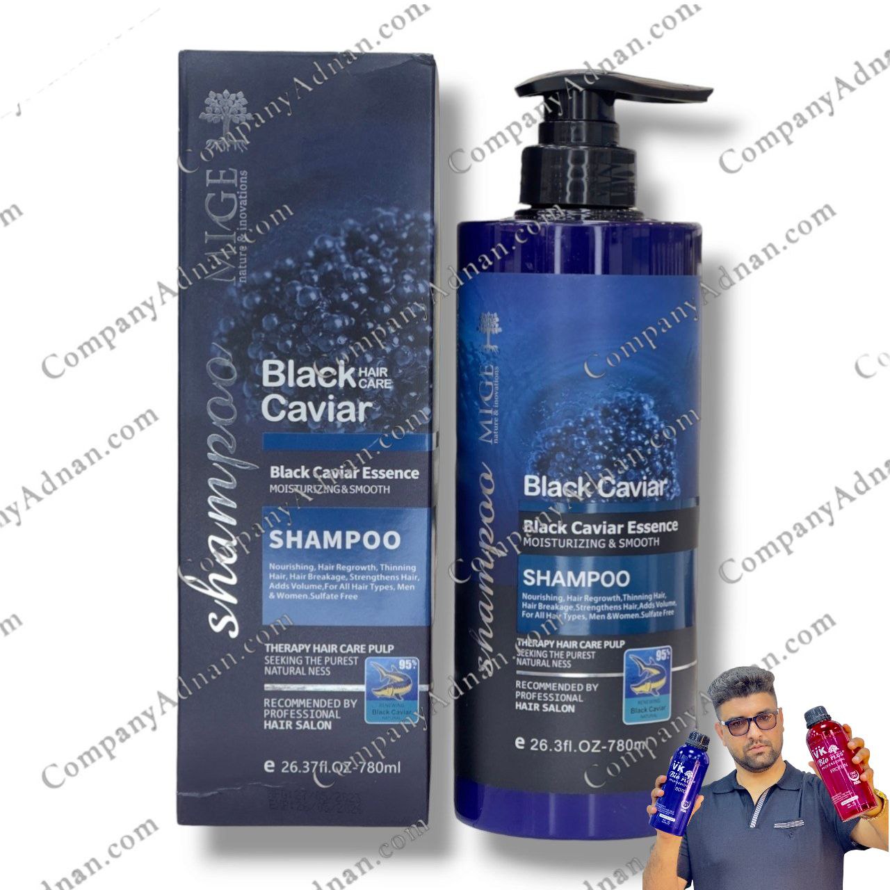 شامپو خاویار سیاه میگ 780 میل ا Mige Black Caviar Shampoo 780ml
