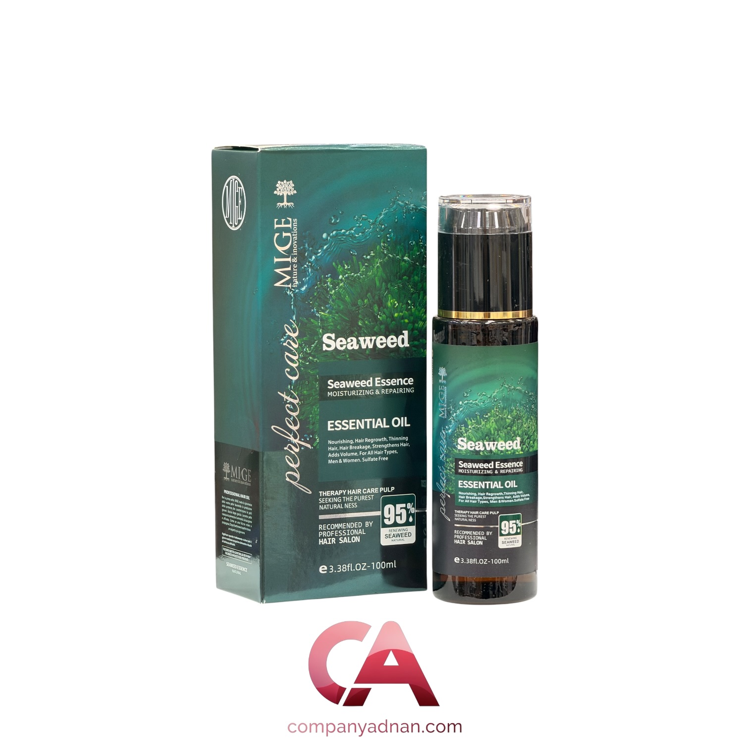 روغن مو فری سولفات و ترمیم کننده جلبک دریایی میگ | Seaweed Mige Essential Oil Seaweed Moisturizing & Repairing Mige