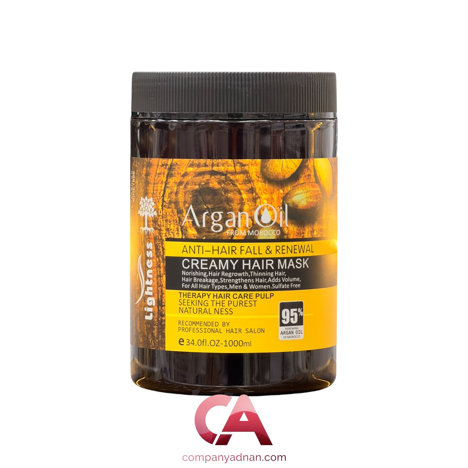 ماسک مو لایتنس اسلواکی بدون سولفات مدل Argan oil حجم 1000 میل هولوگرام دار اصل