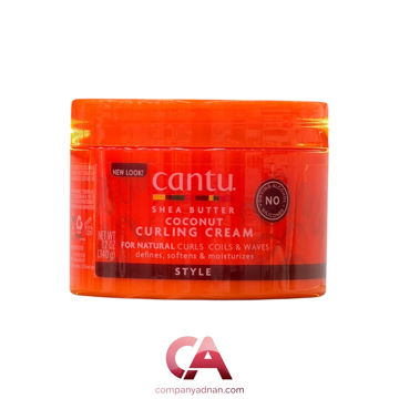کرم موی فر کننده کنتو نارگیل و شی باتر Cantu Coconut Curling Cream حجم 340 گرم