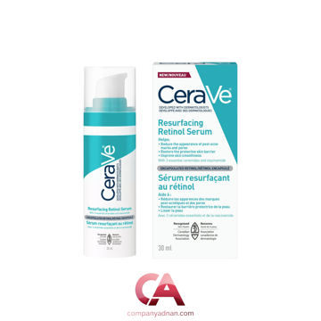 سرم رتینول سراوی حاوی سراماید و نیاسینامید مناسب پوست های مستعد لک CeraVe Resurfacing Retinol Serum with Ceramides & Niacinamide for Blemish-Prone Skin 30ml