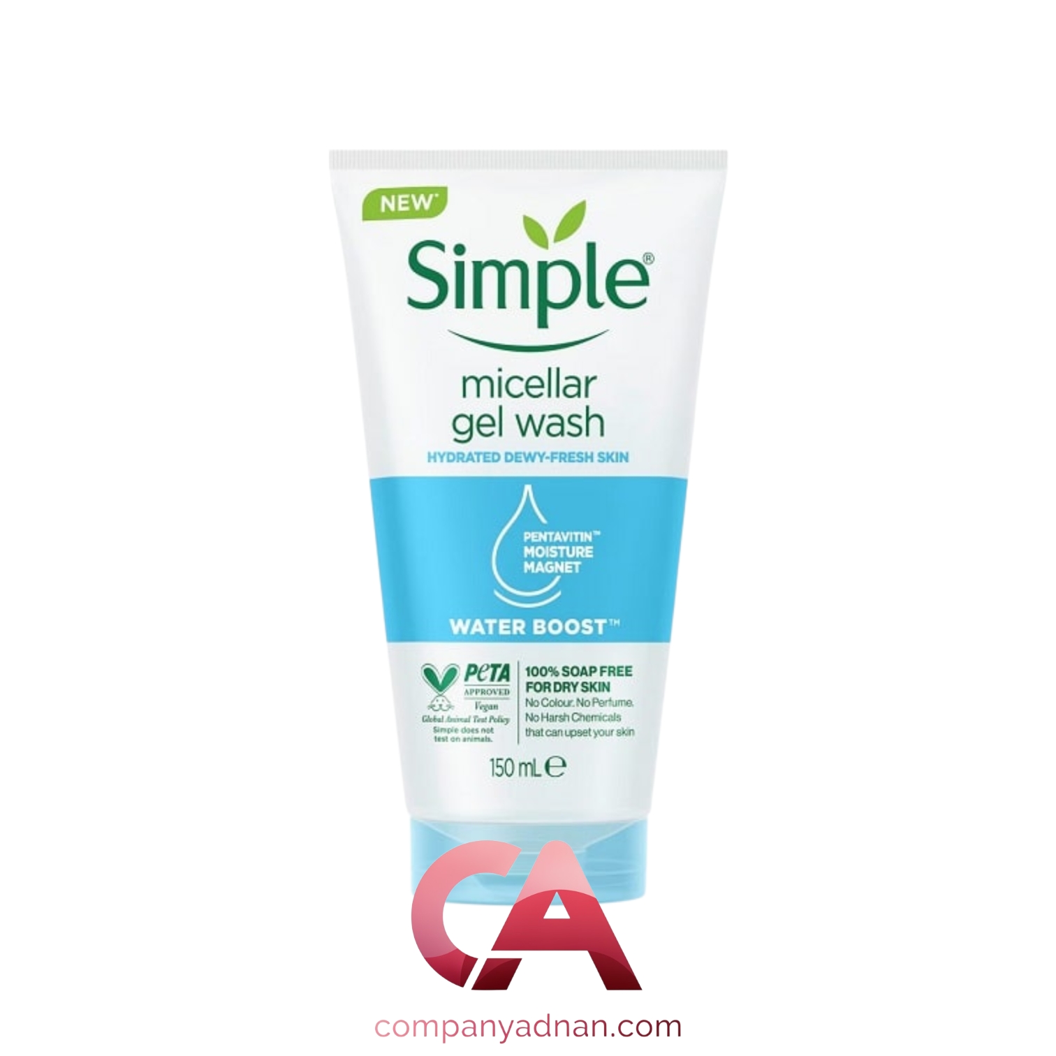 ژل شستشوی میسلار واتر سیمپل Simple مدل واتر بوست Water Boost حجم 150 میل