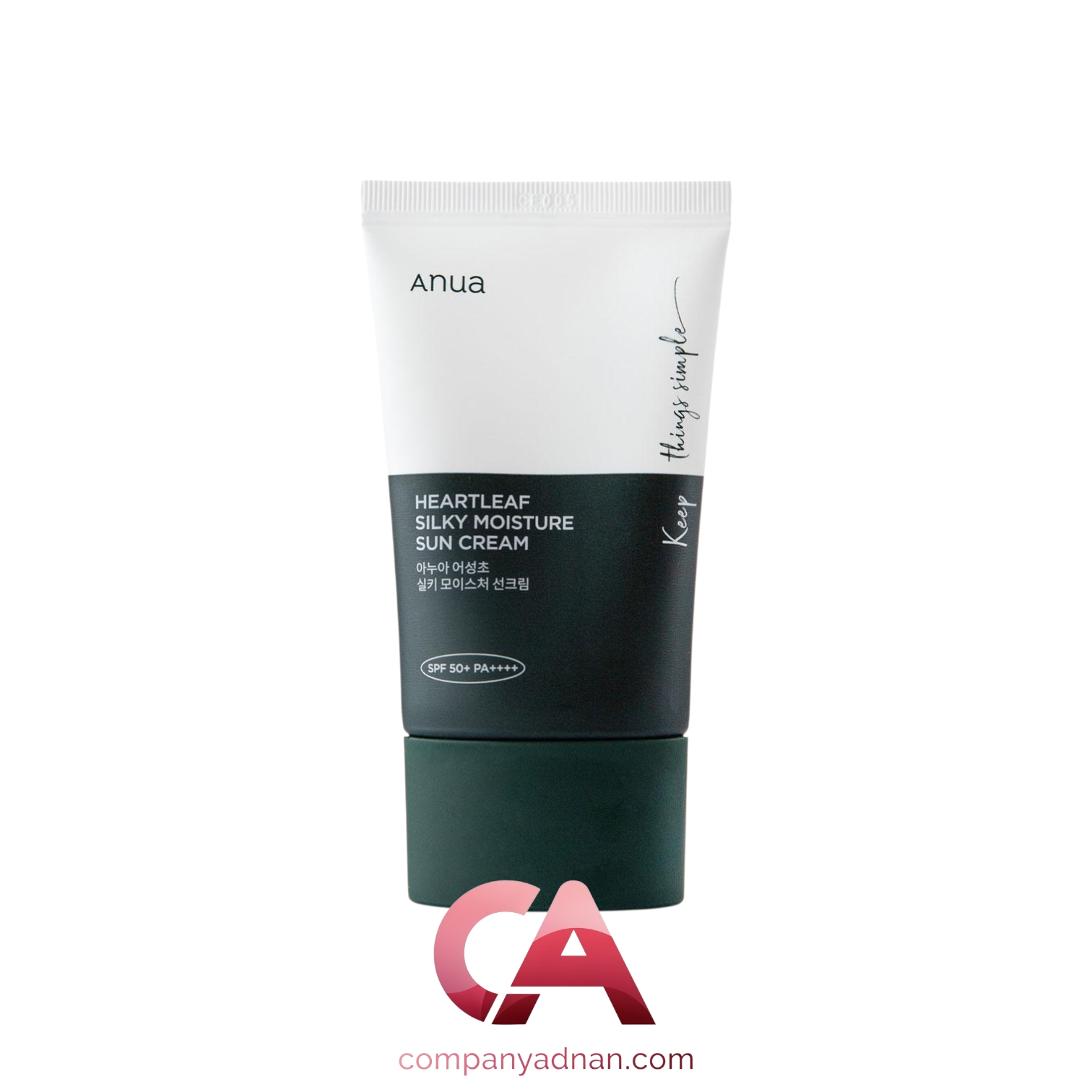 کرم ضد آفتاب آنوا Anua مرطوب کننده و تسکین دهنده heartleaf silky moisture