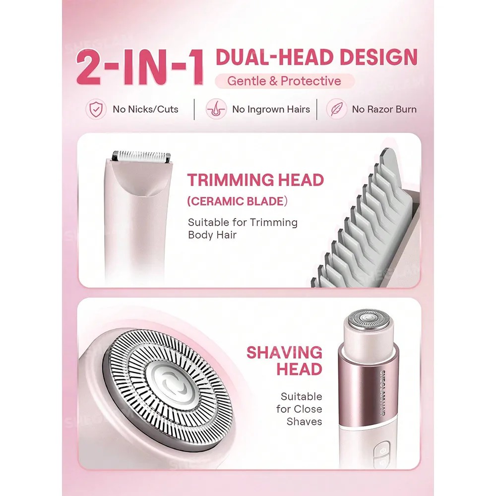 شیور دو کاره صورت و بدن شیگلم Smooth Moves Electric Bikini Trimmer with Two Heads