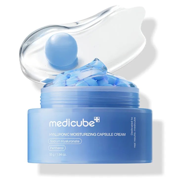 کرم کپسولی هیالورونیک اسید مدی کیوب Medicube آبرسان و مرطوب کننده پوست